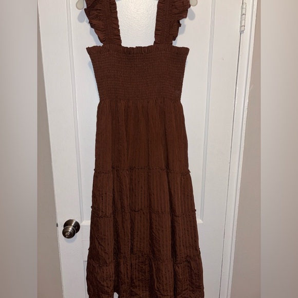 Hill House Home Chocolate Seersucker Nap Dress Ellie Medium Cotton Lined Brown - Picture 9 of 9